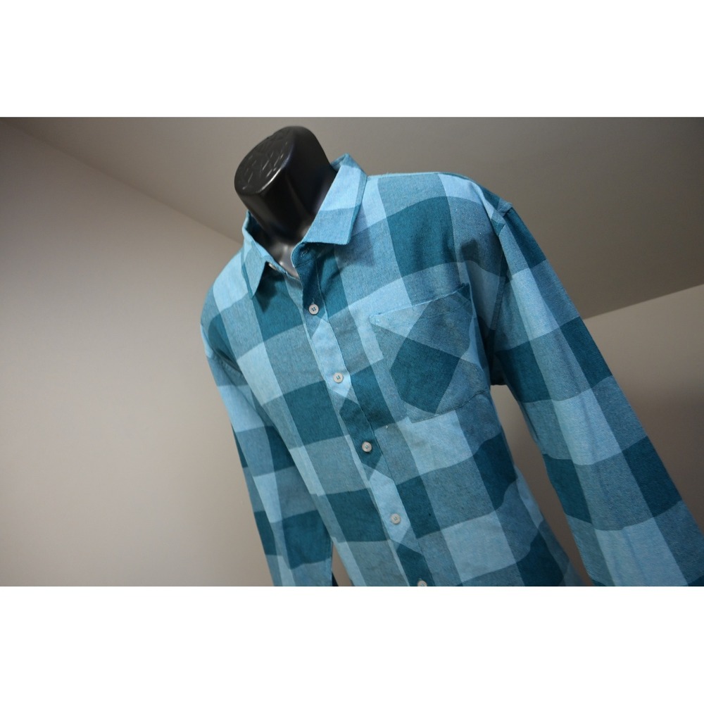 Zoo York Button Down Shirt Mens XXL Blue Plaid Long Sleeve Casual Excellent